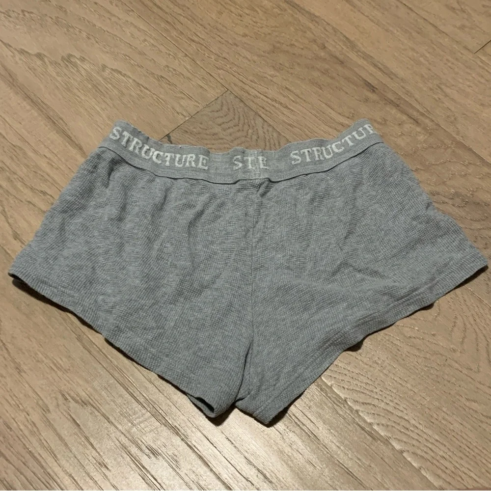 Vintage 90’s Structure Gray Ribbed Knit Brief - Picture 2 of 4
